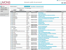 Tablet Screenshot of annuaire.umons.ac.be